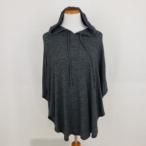 Aerie Hoodie Poncho Super Soft Hoodie Cape Charcoal Gray Lounge size Medium